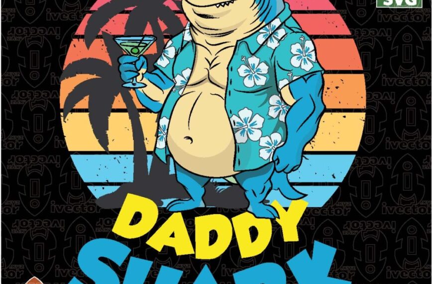 DADDY SHARK DIA DEL PADRE VECTOR EDITABLE