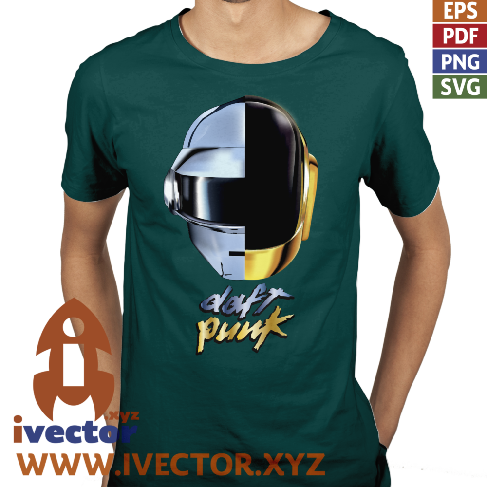 DAFT-PUNK-CASCO-RETRO-VECTOR-p2 Casco Futurista Electrónico Vector – Diseño Sci-Fi para Sublimación, Impresión y Decoración