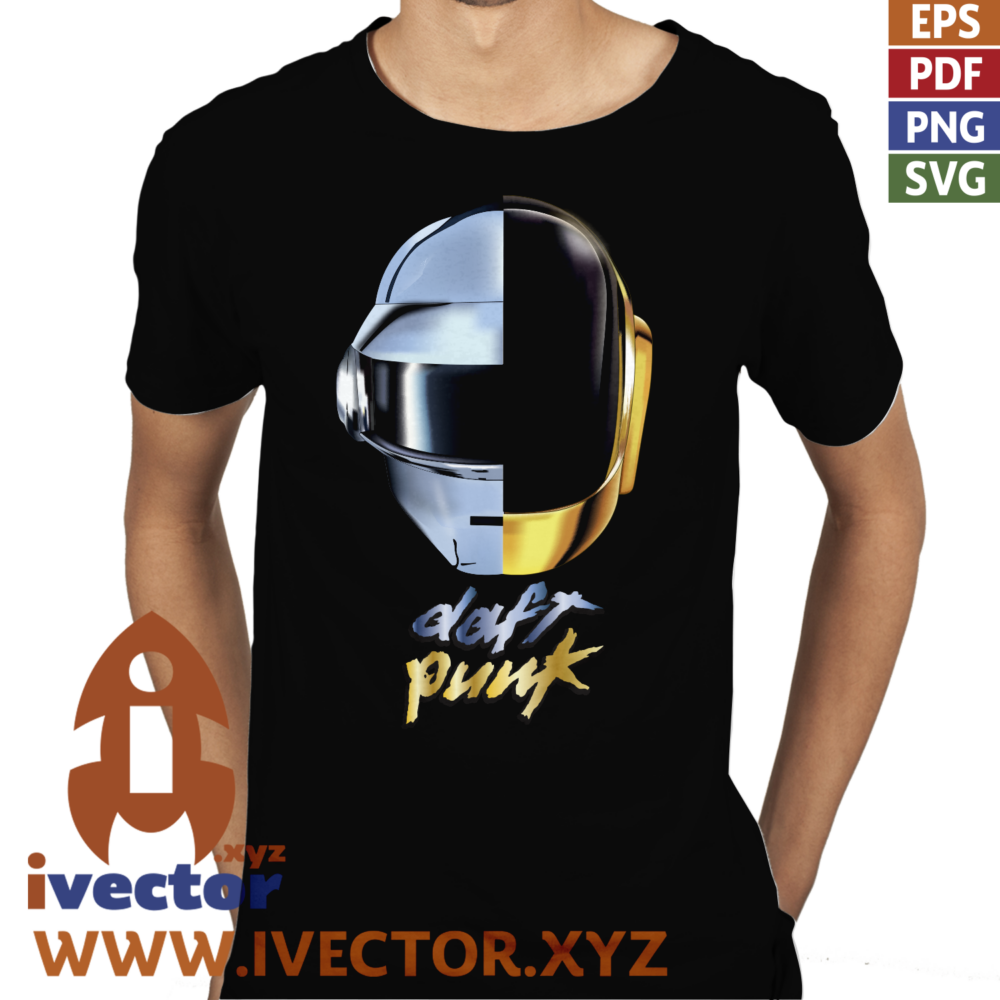 DAFT-PUNK-CASCO-RETRO-VECTOR-p3 Casco Futurista Electrónico Vector – Diseño Sci-Fi para Sublimación, Impresión y Decoración