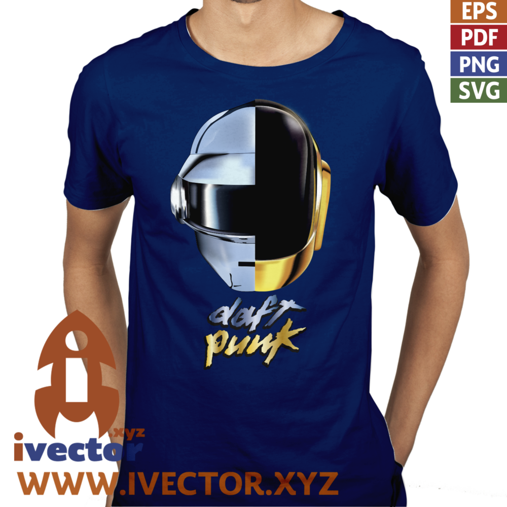 DAFT-PUNK-CASCO-RETRO-VECTOR-p4 Casco Futurista Electrónico Vector – Diseño Sci-Fi para Sublimación, Impresión y Decoración