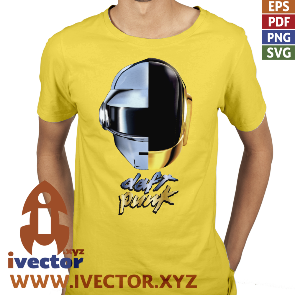 DAFT-PUNK-CASCO-RETRO-VECTOR-p5 Casco Futurista Electrónico Vector – Diseño Sci-Fi para Sublimación, Impresión y Decoración
