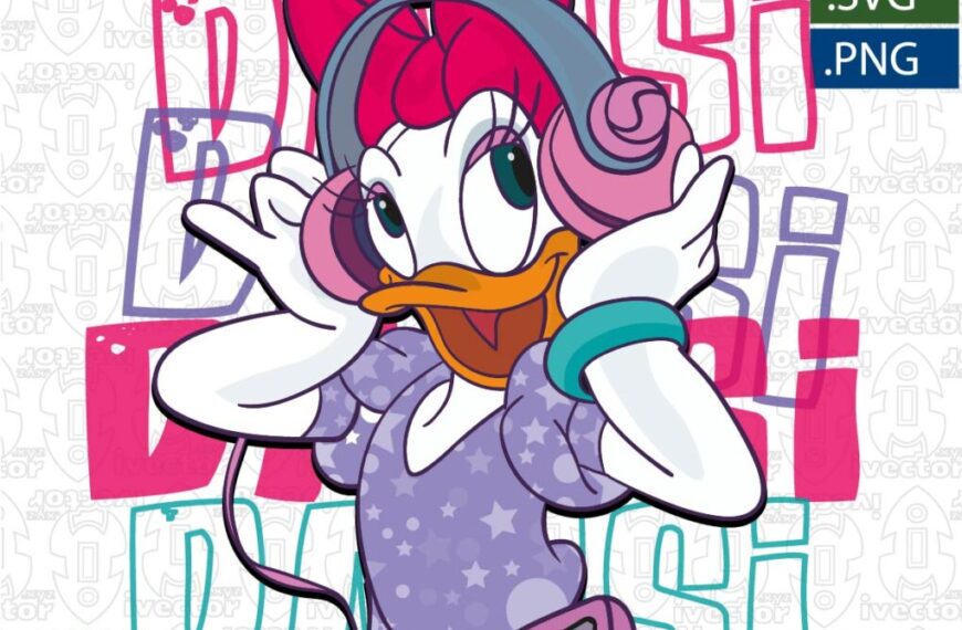 DAYSI DUCK VECTOR RETRO EDITABLE