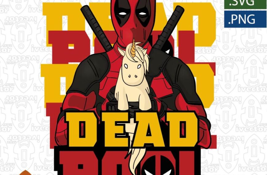 DEADPOOL UNICORNIO LOVE VECTOR EDITABLE
