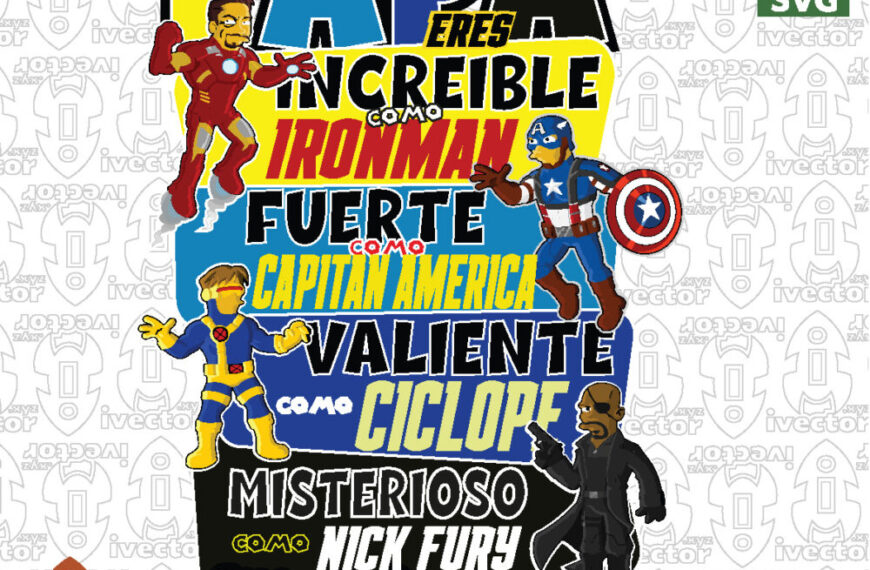 Frases para Papá en Estilo Cómic para Sublimación y Merchandising