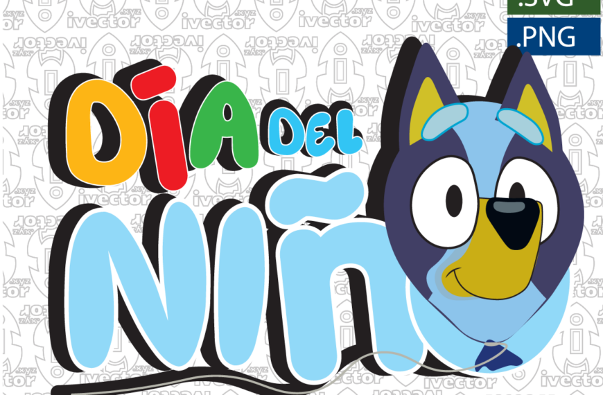 DIA DEL NIÑO BLUEY EDITABLE GLOBO