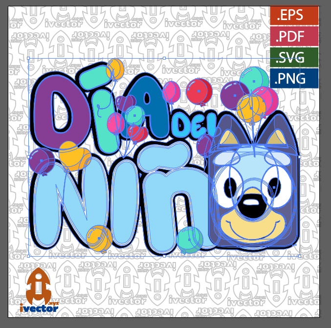 DIA-DEL-NINO-BLUEY-GLOBOS-EDITABLE-GLOBO-P1 DIA DEL NIÑO BLUEY GLOBOS EDITABLE GLOBO