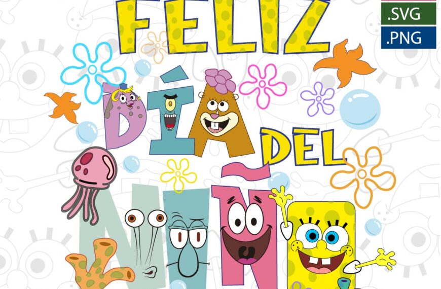 DÍA DEL NIÑO BOB ESPONJA PERSONAJES EPS PDF SVG