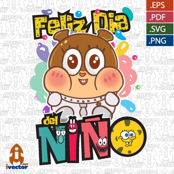 DIA-DEL-NINO-BOB-SPONJA-ARENITA-BEBE_Mesa-de-trabajo-1-600x600 Vectores completamente editables