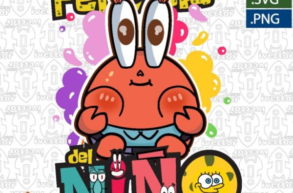 DIA-DEL-NINO-BOB-SPONJA-DON-CANGREJO-BEBE-600x396 Ivector - Recursos Ilimitados DTF