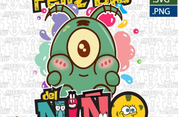 DIA-DEL-NINO-BOB-SPONJA-PLANKTON-BEBE_Mesa-de-trabajo-1-600x396 Ivector - Recursos Ilimitados DTF