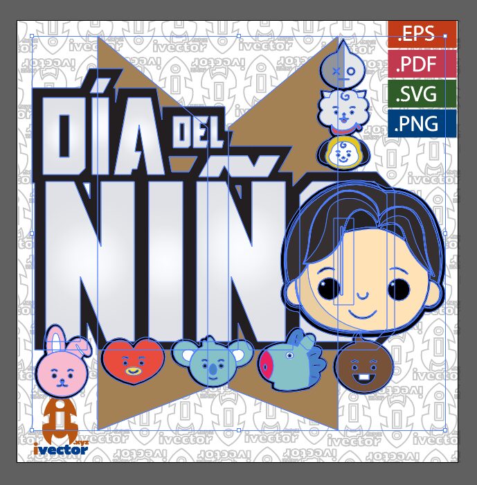 DIA-DEL-NINO-BTS-BLACK-VECTOR-EDITABLE-P1 DIA DEL NIÑO BTS BLACK VECTOR EDITABLE