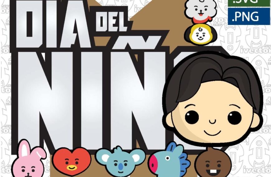 DIA DEL NIÑO BTS BLACK VECTOR EDITABLE