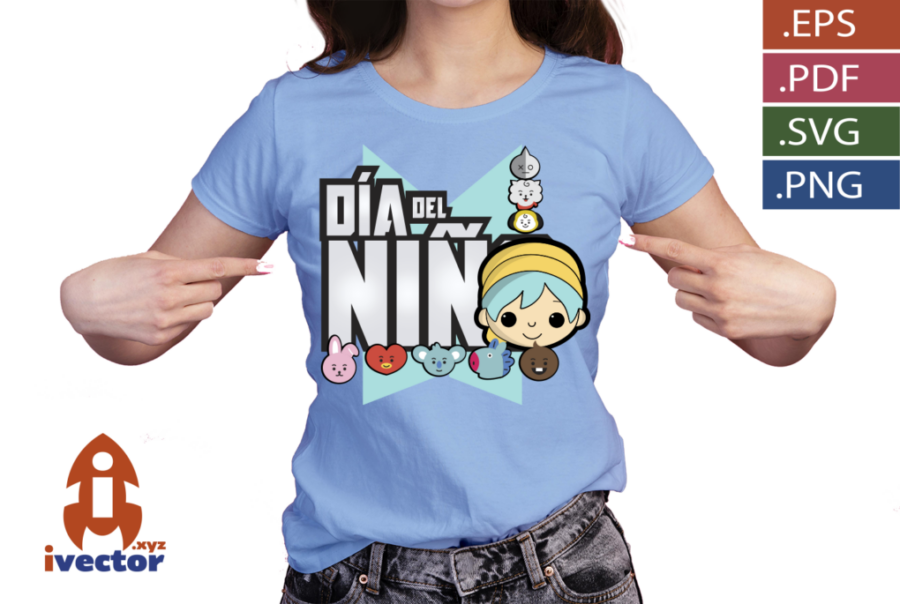DIA-DEL-NINO-BTS-CELESTE-VECTOR-EDITABLE_P3 DIA DEL NIÑO BTS CELESTE VECTOR EDITABLE
