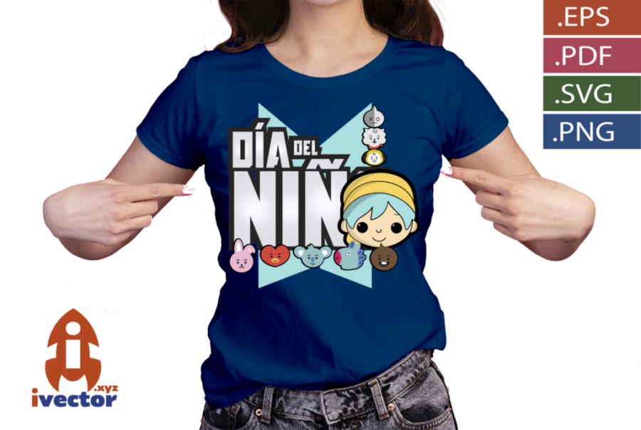 DIA-DEL-NINO-BTS-CELESTE-VECTOR-EDITABLE_P5 DIA DEL NIÑO BTS CELESTE VECTOR EDITABLE
