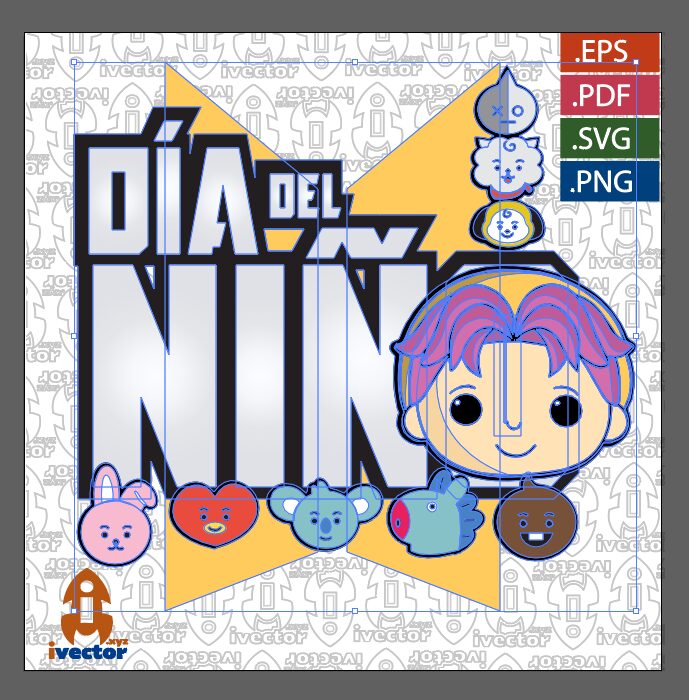 DIA-DEL-NINO-BTS-FUCSIA-VECTOR-EDITABLE_Mesa-de-trabajo-2 DIA DEL NIÑO BTS FUCSIA VECTOR EDITABLE