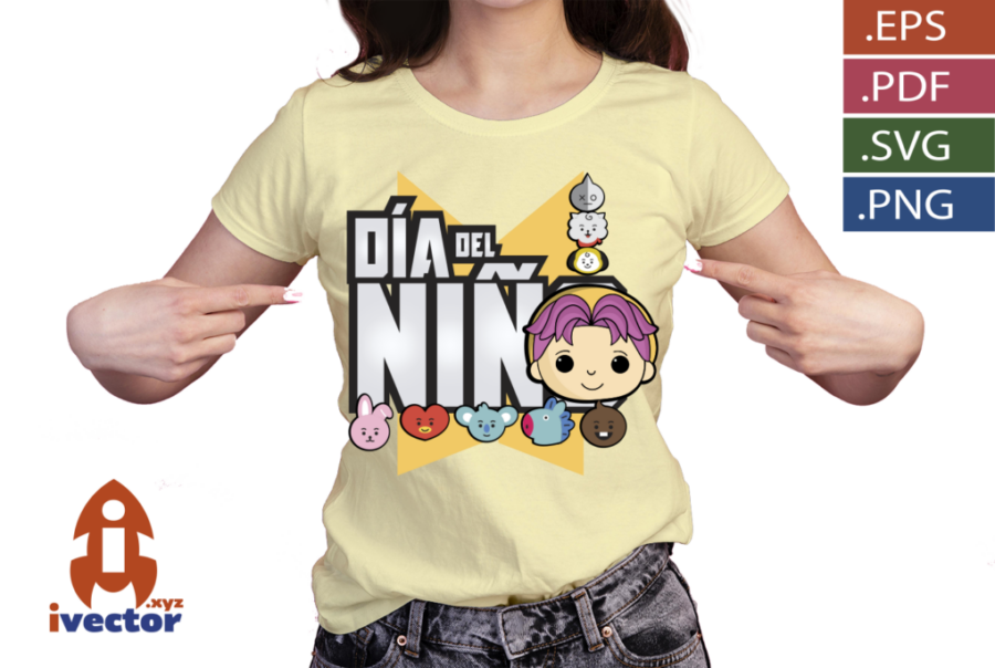 DIA-DEL-NINO-BTS-FUCSIA-VECTOR-EDITABLE_P1 DIA DEL NIÑO BTS FUCSIA VECTOR EDITABLE