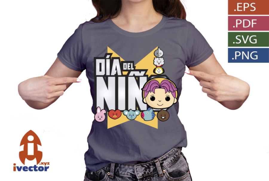 DIA-DEL-NINO-BTS-FUCSIA-VECTOR-EDITABLE_P5 DIA DEL NIÑO BTS FUCSIA VECTOR EDITABLE