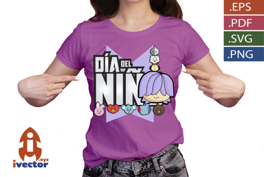 DIA-DEL-NINO-BTS-MORADO-VECTOR-EDITABLE_p3 DIA DEL NIÑO BTS MORADO VECTOR EDITABLE