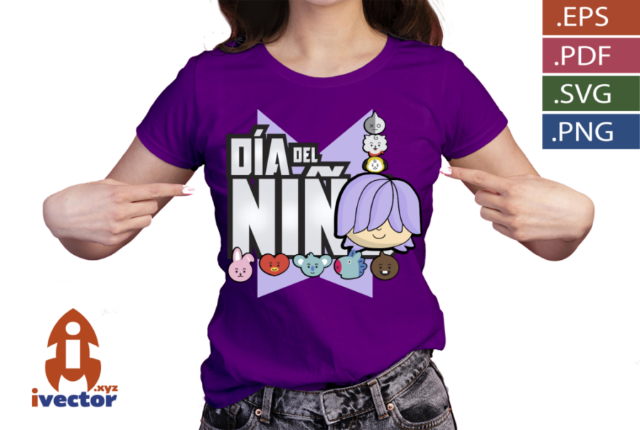 DIA-DEL-NINO-BTS-MORADO-VECTOR-EDITABLE_p5 DIA DEL NIÑO BTS MORADO VECTOR EDITABLE