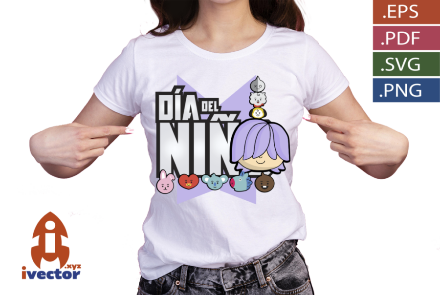 DIA-DEL-NINO-BTS-MORADO-VECTOR-EDITABLE_p6 DIA DEL NIÑO BTS MORADO VECTOR EDITABLE
