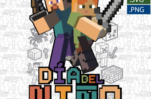 DIA-DEL-NINO-MINECRAFT-PERSONAJE-VECTOR-EDITABLE_Mesa-de-trabajo-1-600x396 Ivector - Recursos Ilimitados DTF
