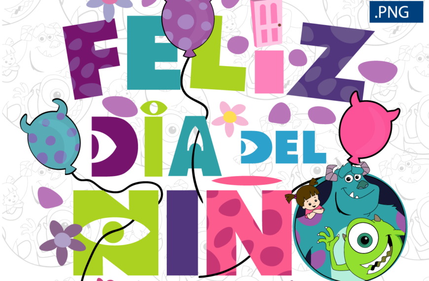 DÍA DEL NIÑO MONSTER INC PERSONAJES EPS PDF SVG