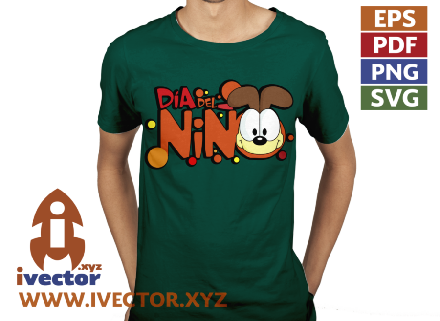 DIA-DEL-NINO-ODIE-GARFIELD-EDITABLE_P1 DIA DEL NIÑO ODIE GARFIELD EDITABLE