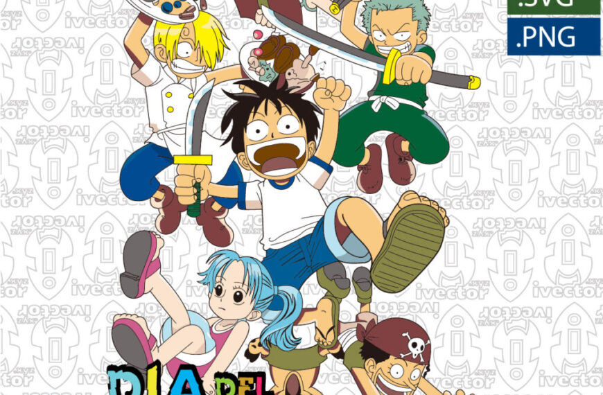 DIA DEL NIÑO ONE PIECE PERSONAJE2 VECTOR EDITABLE