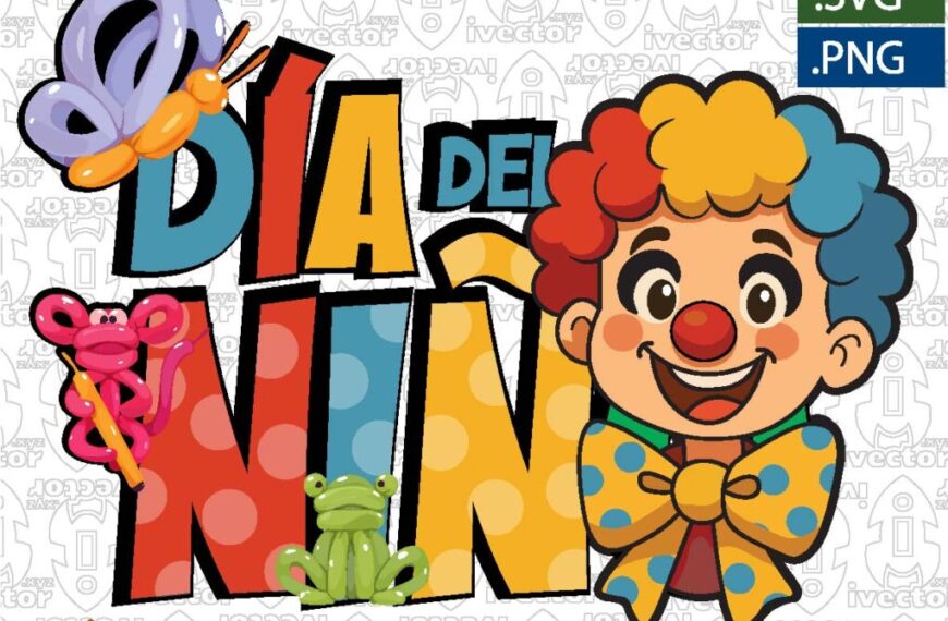DIA DEL NIÑO PAYASITO COLORIDO