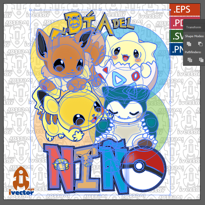 DIA-DEL-NINO-POKEMON-VECTOR_P1 DIA DEL NIÑO POKEMON VECTOR
