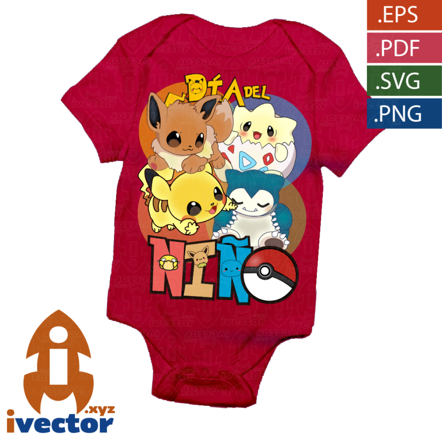 DIA-DEL-NINO-POKEMON-VECTOR_P1 DIA DEL NIÑO POKEMON VECTOR