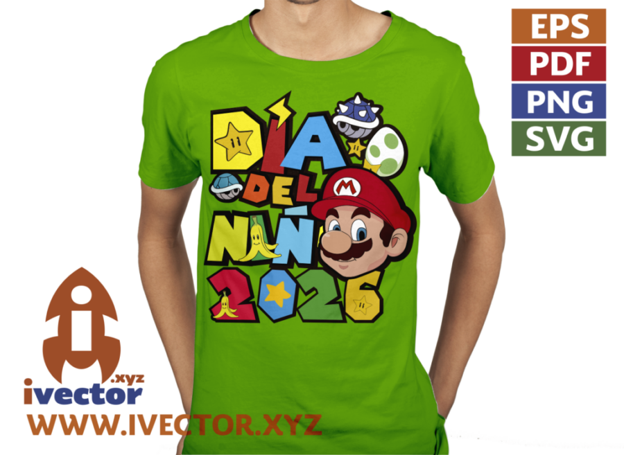 DIA-DEL-NINO-SUPER-MARIO-BROS-EDITABLE-RECURSOS_P2 DÍA DEL NIÑO SUPER MARIO BROS PERSONAJES EPS PDF SVG