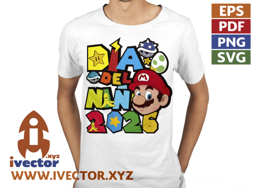DIA-DEL-NINO-SUPER-MARIO-BROS-EDITABLE-RECURSOS_P4 DÍA DEL NIÑO SUPER MARIO BROS PERSONAJES EPS PDF SVG