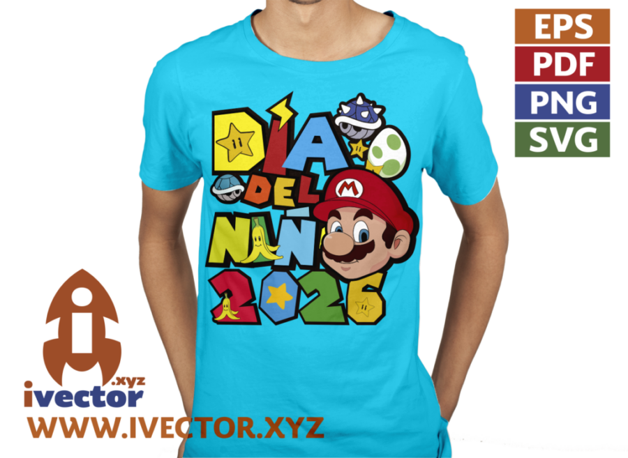 DIA-DEL-NINO-SUPER-MARIO-BROS-EDITABLE-RECURSOS_P5 DÍA DEL NIÑO SUPER MARIO BROS PERSONAJES EPS PDF SVG