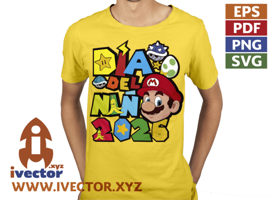 DIA-DEL-NINO-SUPER-MARIO-BROS-EDITABLE-RECURSOS_P6 DÍA DEL NIÑO SUPER MARIO BROS PERSONAJES EPS PDF SVG