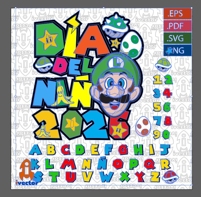 DIA-DEL-NINO-SUPER-MARIO-BROS-LUIGI-EDITABLE-RECURSOS_p0 DÍA DEL NIÑO SUPER MARIO BROS LUIGI EDITABLE RECURSOS