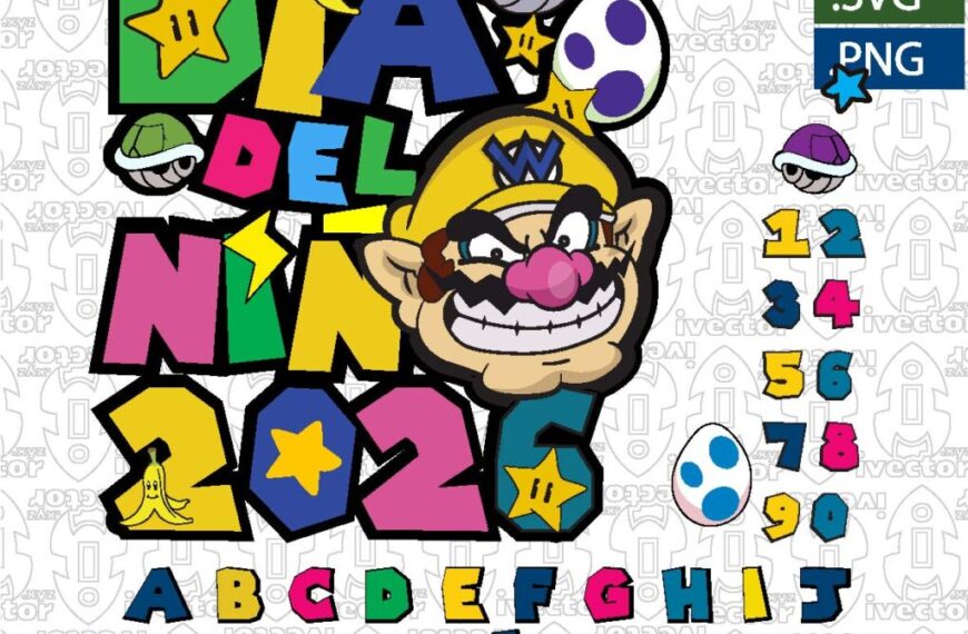 DÍA DEL NIÑO SUPER MARIO BROS WARIO EDITABLE RECURSOS