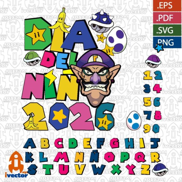 DIA-DEL-NINO-SUPER-MARIO-BROS-WARLUIGI-EDITABLE-RECURSOS_Mesa-de-trabajo-1-600x600 Papá es tan valiente ... vector Mario Bros Eps PDF