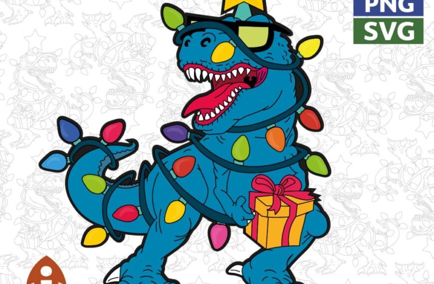 DINO REX NAVIDEÑO ESTRELLA VECTOR EDITABLE EPS PDF