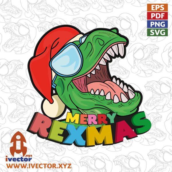 DINOSAURIO-MERRY-REXMAS-NAVIDAD-VECTOR-01-600x600 Vectores completamente editables