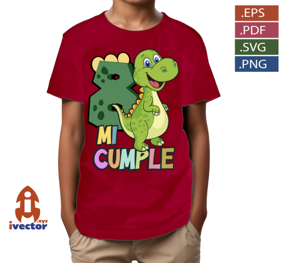 DINOSAURIO-VERDE-CUMPLEANOS-VECTOR-EDITABLE_P5 DINOSAURIO VERDE CUMPLEAÑOS VECTOR EDITABLE