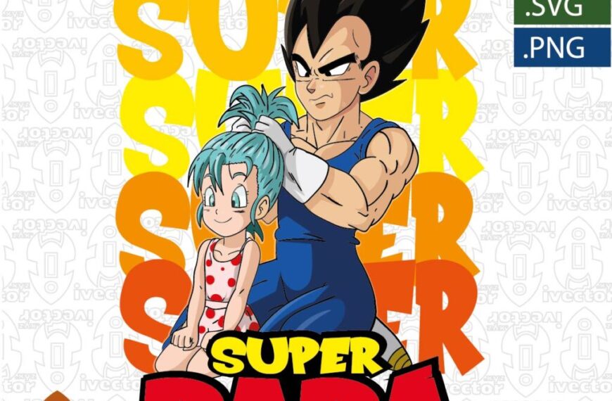 DRAGON BALL VEGETA SUPER PAPÁ VECTOR EDITABLE