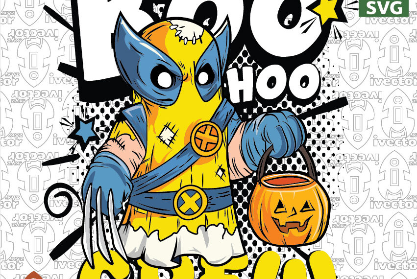 Funny Halloween Scarecrow and Pumpkin Design