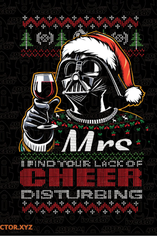 Diseno-Navideno-de-Villano-Espacial-con-Gorro-de-Santa-y-Copa-de-Vino-600x900 VECTORES Y RECURSOS