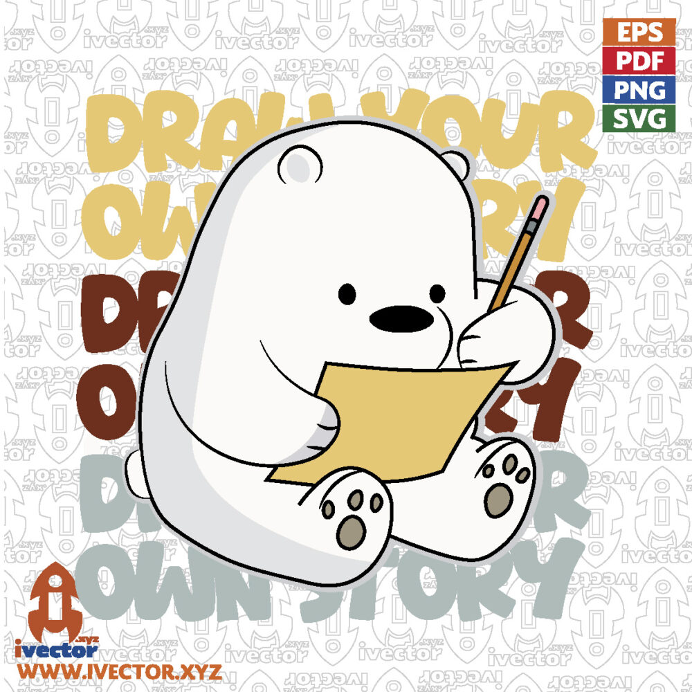 Dream-Your-Own-Story-SVG-Oso-Kawaii-Dibujando-Vector-para-Cricut-y-Sublimacion_Mesa-de-trabajo-1 VECTORES Y RECURSOS