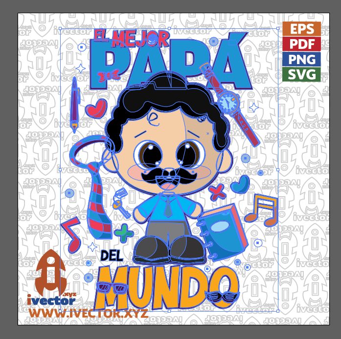 EL-MEJOR-PAPA-DEL-MUNDO-01PP EL MEJOR PAPÁ DEL MUNDO MUÑECO BIGOTE
