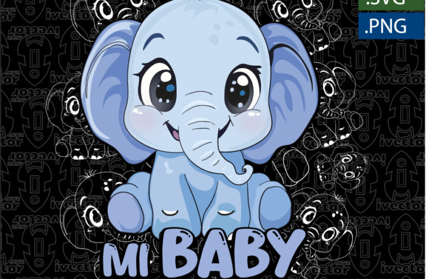 ELEFANTE BABY SHOWER VECTOR EDITABLE