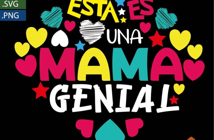 ESTA ES UNA MAMÁ GENIAL VECTOR EDITABLE EPS PDF SVG