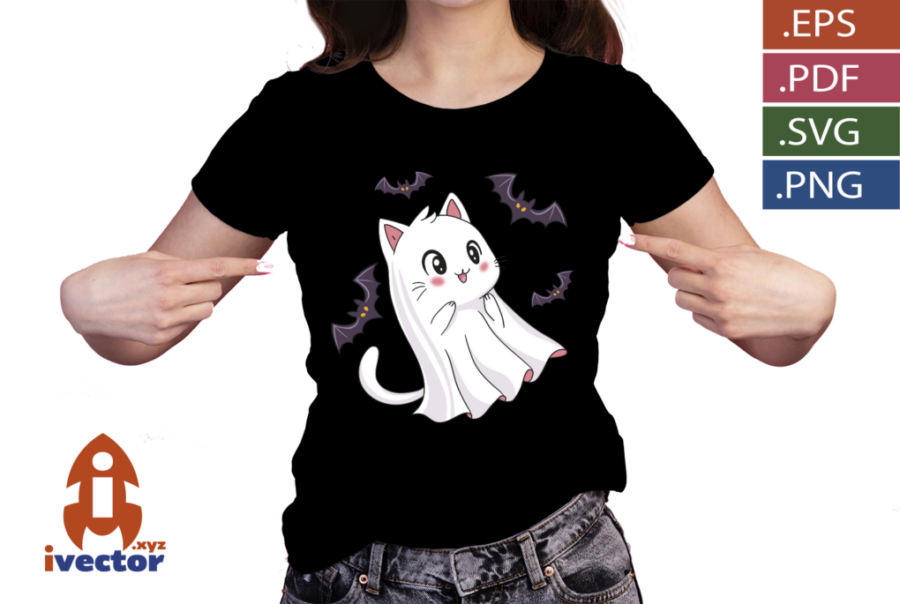 FANTASMA-HALLOWENN-VECTOR-EDITABLE_P3 GATO FANTASMA HALLOWENN VECTOR EDITABLE