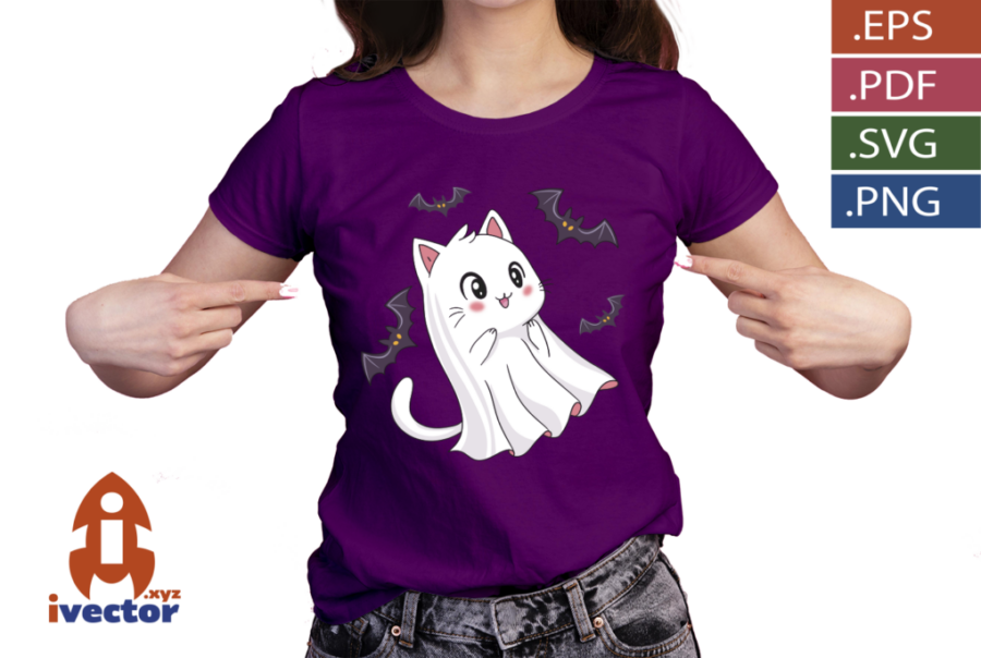 FANTASMA-HALLOWENN-VECTOR-EDITABLE_P5 GATO FANTASMA HALLOWENN VECTOR EDITABLE